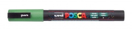 Dekormarker, 0,9-1,3 mm, UNI "Posca PC-3ML", fényes zöld